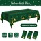 3 Pack Ramadan Mubarak Tablecloths for Eid Mubarak Decorations, 54" x 108" Plastic Disposable Happiness Ramadan Eid Al-fitr Party Table Covers for Rectangle Tables Ramadan Party Favors(Green)